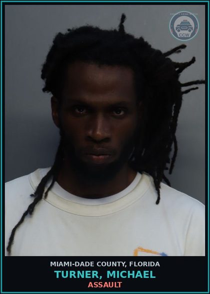 CCW arrest card for TURNER, MICHAEL in Miami-Dade County: INDECENT EXPOSURE