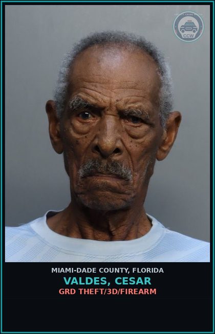 CCW arrest card for VALDES, CESAR in Miami-Dade County: COKE/TRFK/ARMED