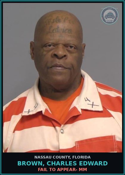 CCW arrest card for BROWN, CHARLES EDWARD in Nassau County: FAIL TO APPEAR- MM