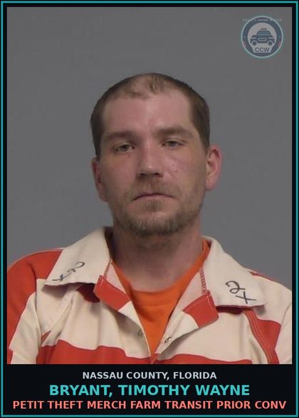 CCW arrest card for BRYANT, TIMOTHY WAYNE in Nassau County: DISORDERLY CONDUCT