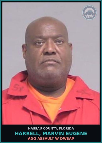 CCW arrest card for HARRELL, MARVIN EUGENE in Nassau County: AGG ASSAULT W DWEAP
