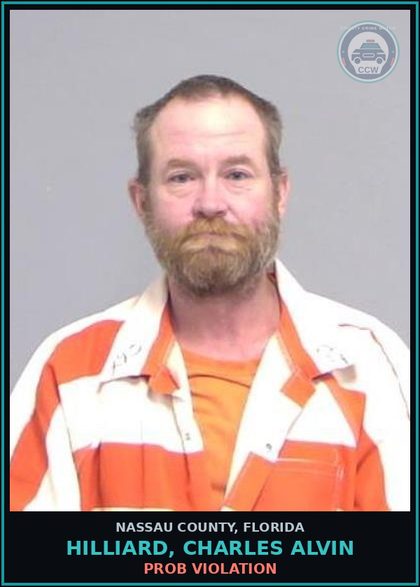 CCW arrest card for HILLIARD, CHARLES ALVIN in Nassau County: PROB VIOLATION