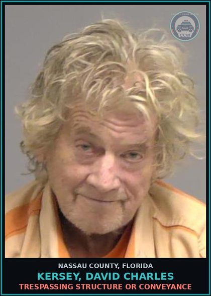 CCW arrest card for KERSEY, DAVID CHARLES in Nassau County: TRESPASSING STRUCTURE OR CONVEYANCE