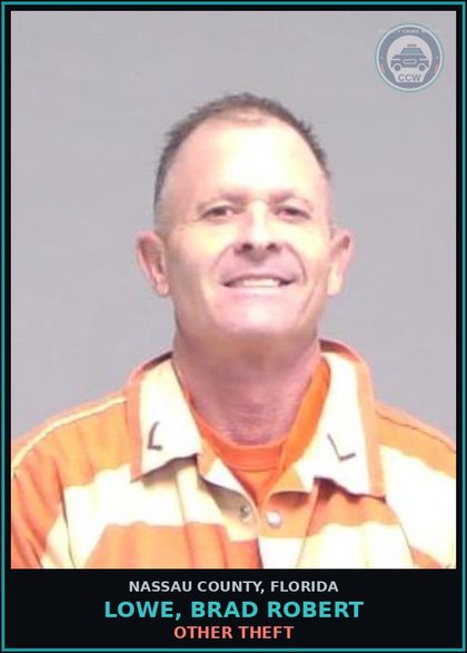 CCW arrest card for LOWE, BRAD ROBERT in Nassau County: OTHER THEFT