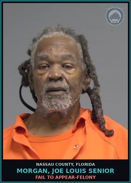 CCW arrest card for MORGAN, JOE LOUIS Senior in Nassau County: FAIL TO APPEAR-Felony