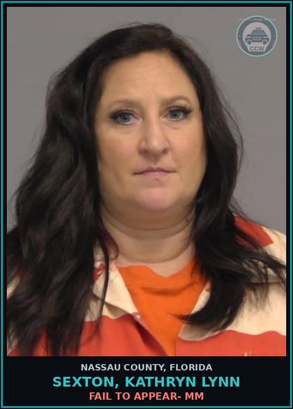 CCW arrest card for SEXTON, KATHRYN LYNN in Nassau County: FAIL TO APPEAR- MM