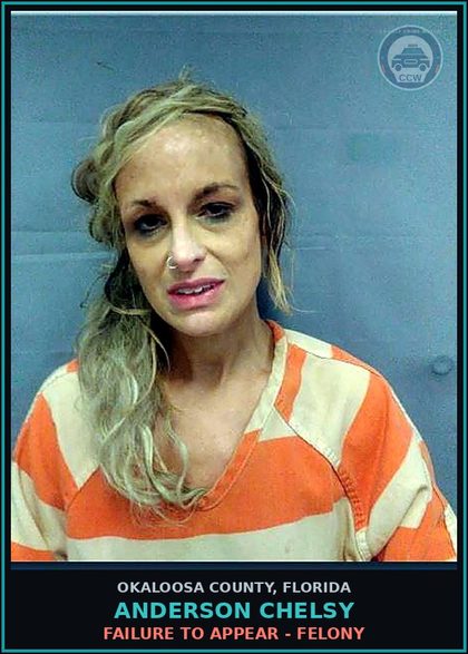 CCW arrest card for Anderson Chelsy in Okaloosa County: FAILURE TO APPEAR - FELONY