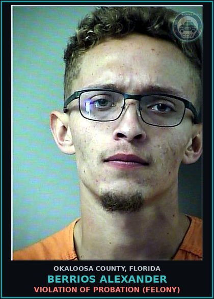 CCW arrest card for Berrios Alexander in Okaloosa County: Out of County