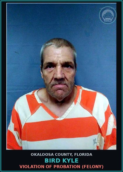 CCW arrest card for Bird Kyle in Okaloosa County: Drive While Lic Susp 1St Off