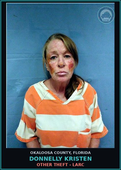 CCW arrest card for Donnelly Kristen in Okaloosa County: OTHER THEFT - LARC