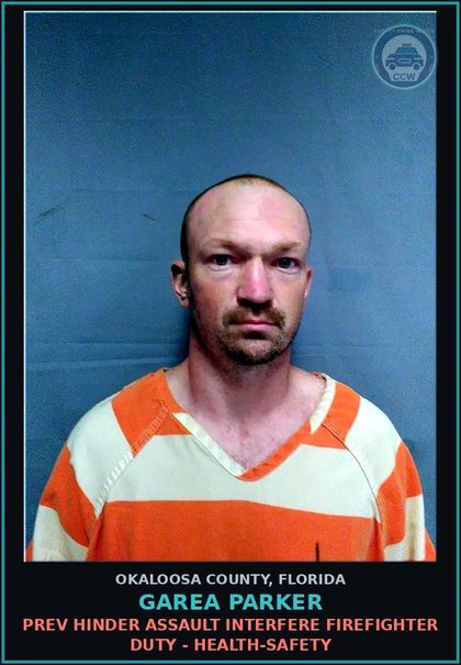CCW arrest card for Garea Parker in Okaloosa County: RESISTING OFFICER: WITHOUT VIOLENCE