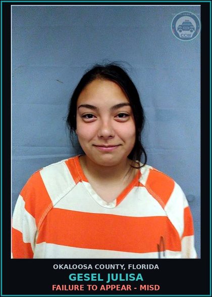 CCW arrest card for Gesel Julisa in Okaloosa County: FAILURE TO APPEAR - MISD