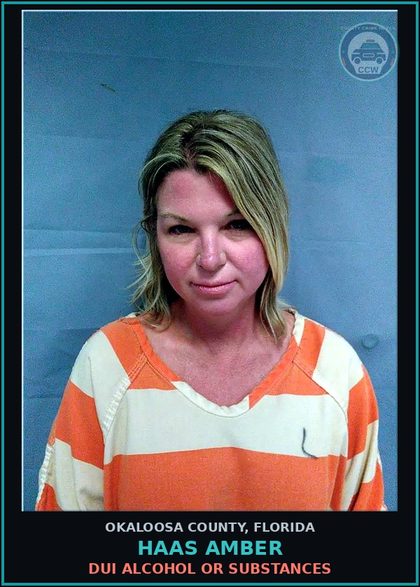 CCW arrest card for Haas Amber in Okaloosa County: DUI Alcohol Or Drugs