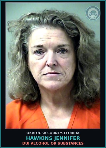CCW arrest card for Hawkins Jennifer in Okaloosa County: DUI Alcohol Or Drugs