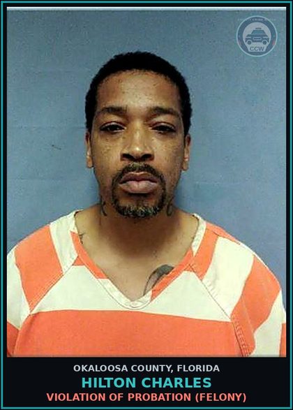 CCW arrest card for Hilton Charles in Okaloosa County: VIOLATION OF PROBATION (FELONY)