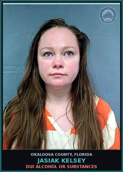 CCW arrest card for Jasiak Kelsey in Okaloosa County: DUI Alcohol Or Drugs