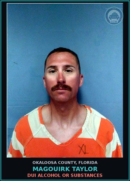CCW arrest card for Magouirk Taylor in Okaloosa County: Refuse to Submit to BAL test