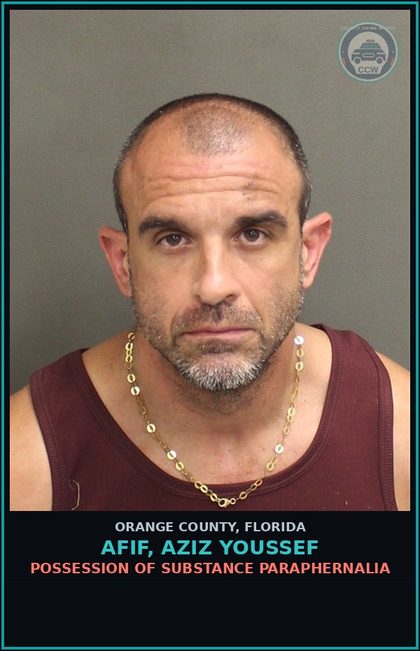 CCW arrest card for AFIF, AZIZ YOUSSEF in Orange County: VIOLATION OF PROBATION - OUT OF COUNTY