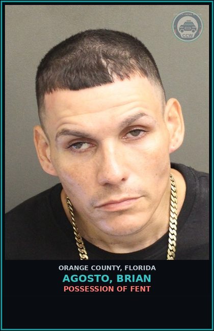 CCW arrest card for AGOSTO, BRIAN in Orange County: FAILURE OF DEFENDANT TO APPEAR