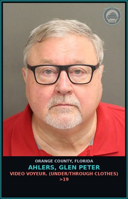 CCW arrest card for AHLERS, GLEN PETER in Orange County: VIDEO VOYEUR. (UNDER/THROUGH CLOTHES) >19