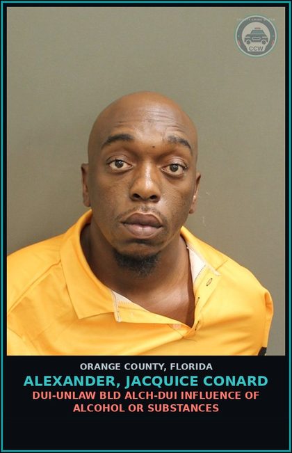 CCW arrest card for ALEXANDER, JACQUICE CONARD in Orange County: POSSESSION OF Canna > 20 GRAMS