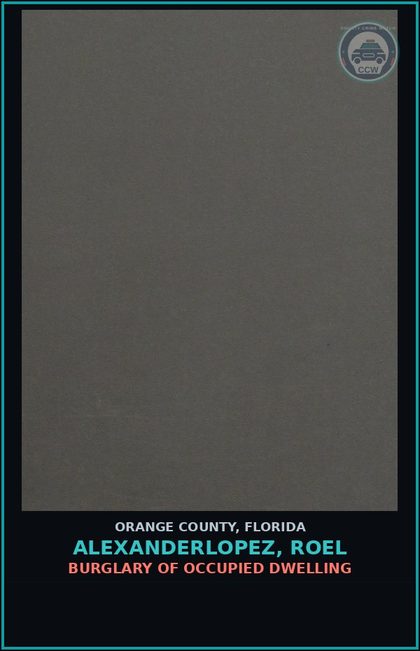 CCW arrest card for ALEXANDERLOPEZ, ROEL in Orange County: RESISTING OFFICER WITHOUT VIOLENCE