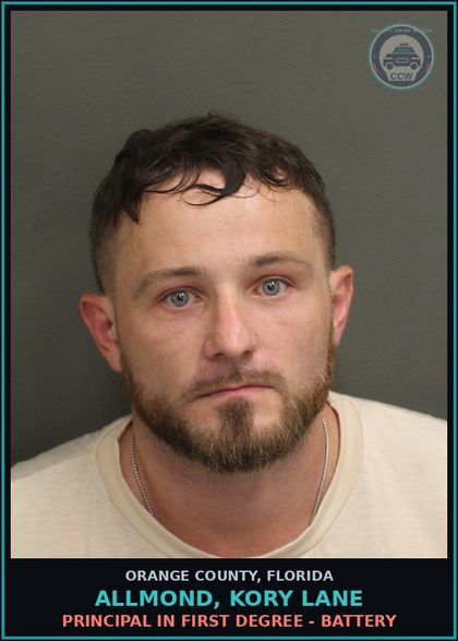 CCW arrest card for ALLMOND, KORY LANE in Orange County: POSSESSION OF DRUG PARAPHERNALIA