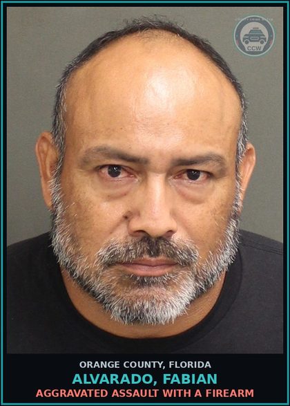 CCW arrest card for ALVARADO, FABIAN in Orange County: AGGRAVATED ASSAULT WITH A FIREARM