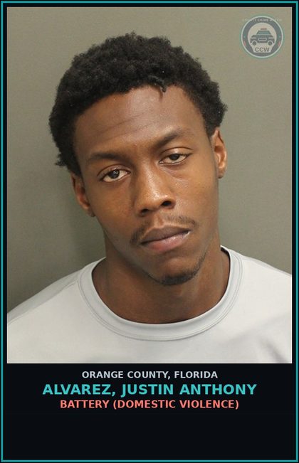 CCW arrest card for ALVAREZ, JUSTIN ANTHONY in Orange County: FALSE IMPRISONMENT