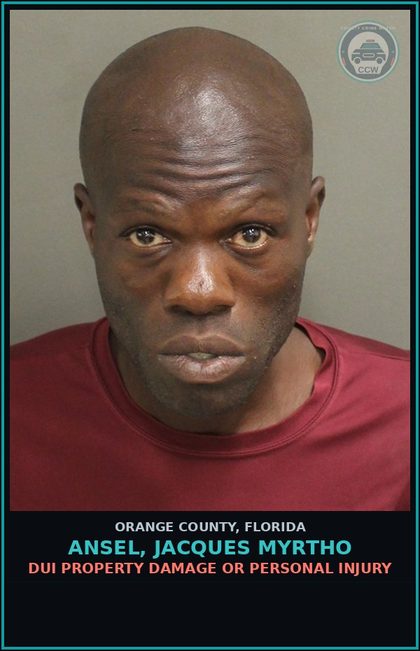 CCW arrest card for ANSEL, JACQUES MYRTHO in Orange County: FAILURE OF DEFENDANT TO APPEAR