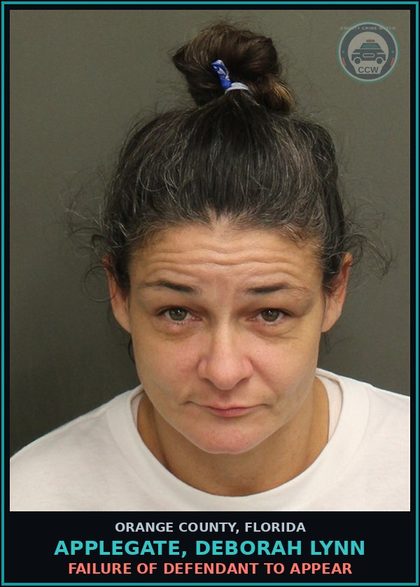 CCW arrest card for APPLEGATE, DEBORAH LYNN in Orange County: FAILURE OF DEFENDANT TO APPEAR