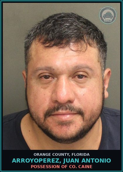 CCW arrest card for ARROYOPEREZ, JUAN ANTONIO in Orange County: POSSESSION OF COCAINE