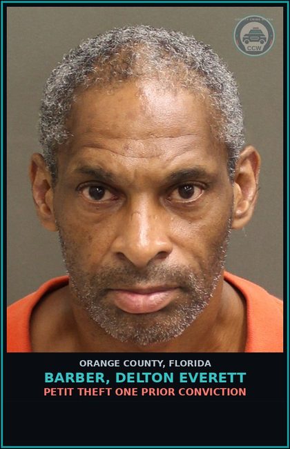 CCW arrest card for BARBER, DELTON EVERETT in Orange County: FAILURE OF DEFENDANT TO APPEAR