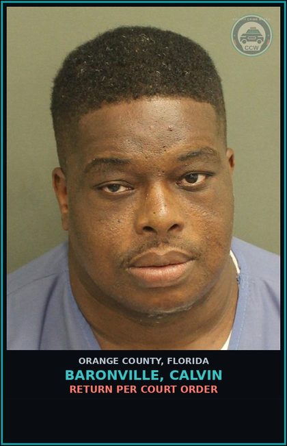 CCW arrest card for BARONVILLE, CALVIN in Orange County: RETURN PER COURT ORDER
