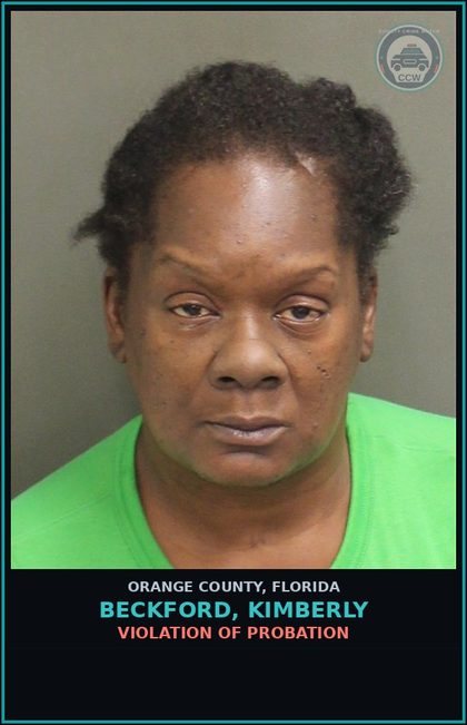 CCW arrest card for BECKFORD, KIMBERLY in Orange County: VIOLATION OF PROBATION