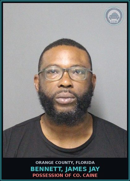 CCW arrest card for BENNETT, JAMES JAY in Orange County: POSSESSION OF COCAINE