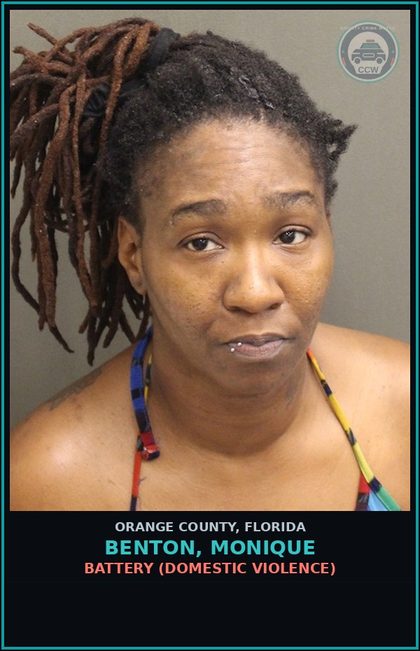 CCW arrest card for BENTON, MONIQUE in Orange County: BATTERY (DOMESTIC VIOLENCE)