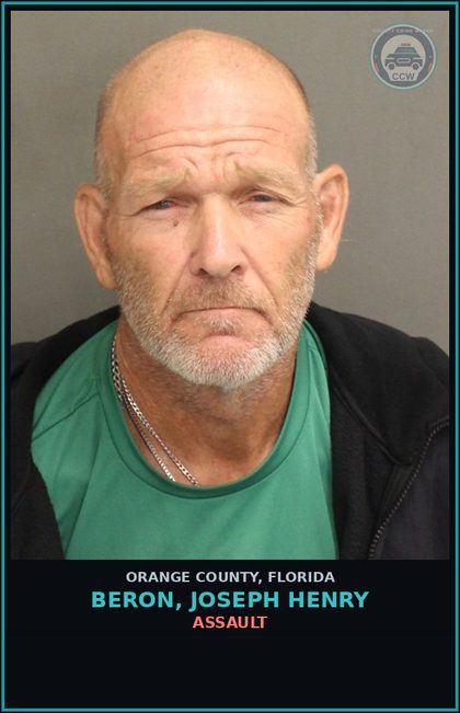 CCW arrest card for BERON, JOSEPH HENRY in Orange County: ASSAULT