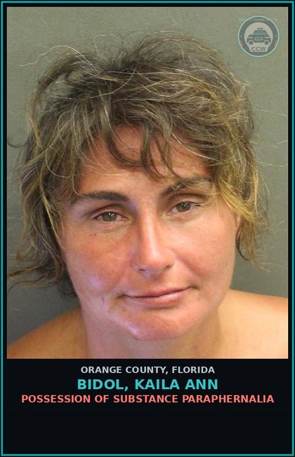 CCW arrest card for BIDOL, KAILA ANN in Orange County: POSSESSION OF DRUG PARAPHERNALIA