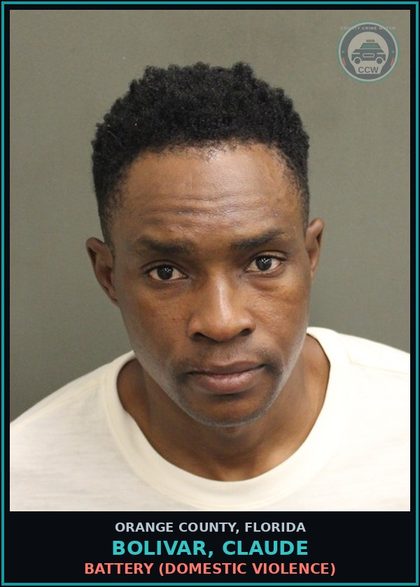 CCW arrest card for BOLIVAR, CLAUDE in Orange County: BATTERY (DOMESTIC VIOLENCE)