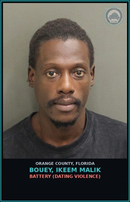 CCW arrest card for BOUEY, IKEEM MALIK in Orange County: FAILURE OF DEFENDANT TO APPEAR