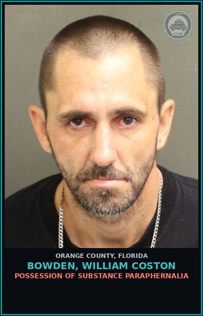 CCW arrest card for BOWDEN, WILLIAM COSTON in Orange County: PETIT THEFT 2 OR MORE PRIOR CONV