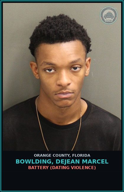 CCW arrest card for BOWLDING, DEJEAN MARCEL in Orange County: CRIMINAL MISCHIEF (<=$200)