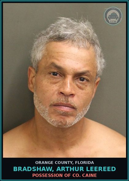 CCW arrest card for BRADSHAW, ARTHUR LEEREED in Orange County: POSSESSION OF COCAINE