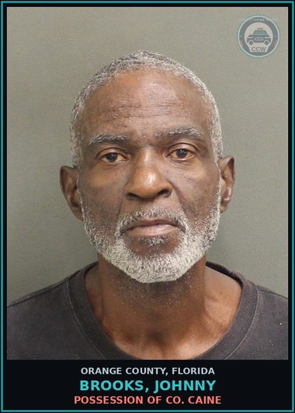 CCW arrest card for BROOKS, JOHNNY in Orange County: POSSESSION OF COCAINE