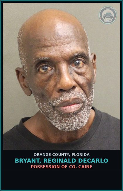 CCW arrest card for BRYANT, REGINALD DECARLO in Orange County: POSSESSION OF COCAINE