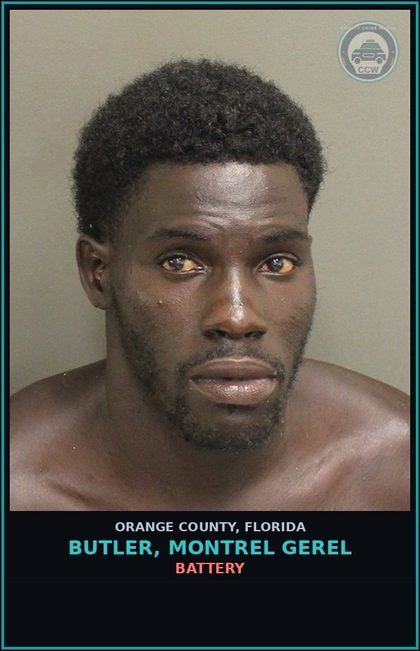 CCW arrest card for BUTLER, MONTREL GEREL in Orange County: BATTERY