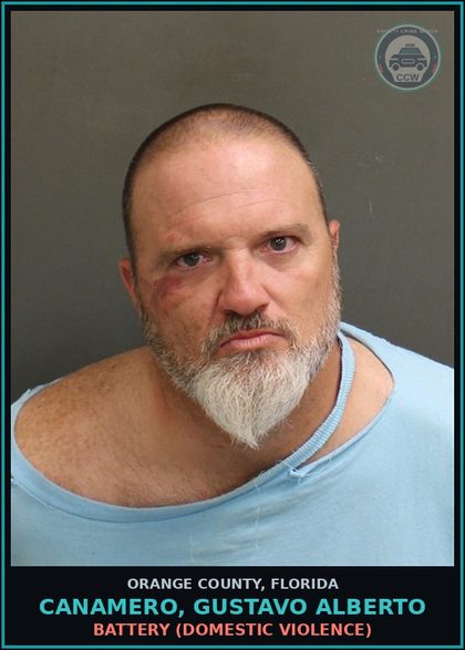 CCW arrest card for CANAMERO, GUSTAVO ALBERTO in Orange County: DISORDERLY CONDUCT