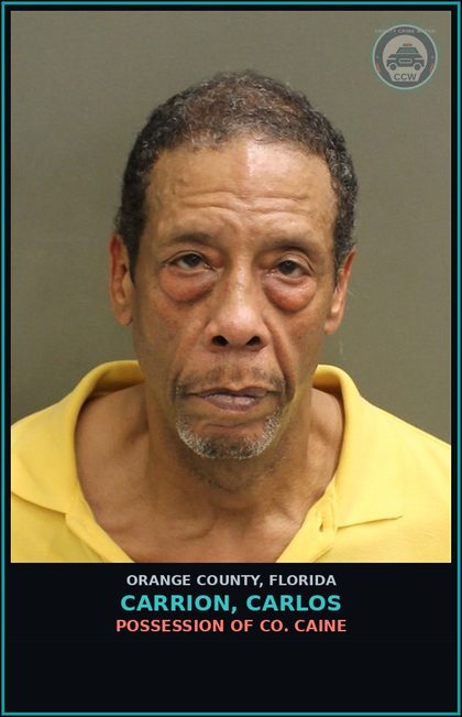 CCW arrest card for CARRION, CARLOS in Orange County: POSSESSION OF COCAINE