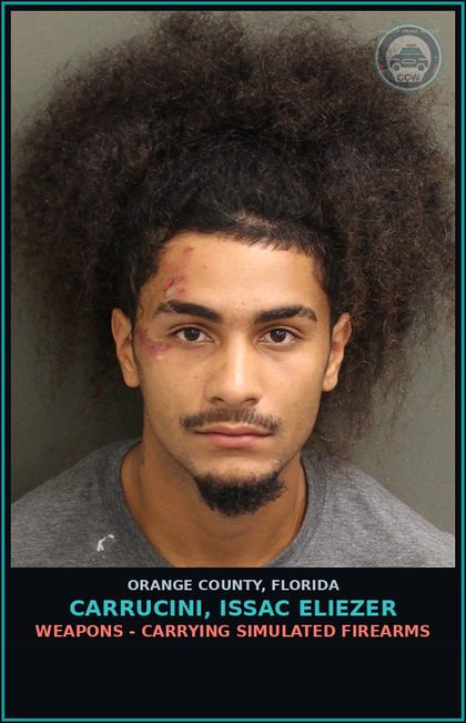 CCW arrest card for CARRUCINI, ISSAC ELIEZER in Orange County: ATTEMPTED TAMPERING WITH PHYSICAL EVIDENCE